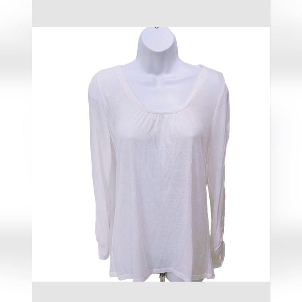 NWT Ann Taylor Linen Blend Pullover Top Long Sleeve PL LP